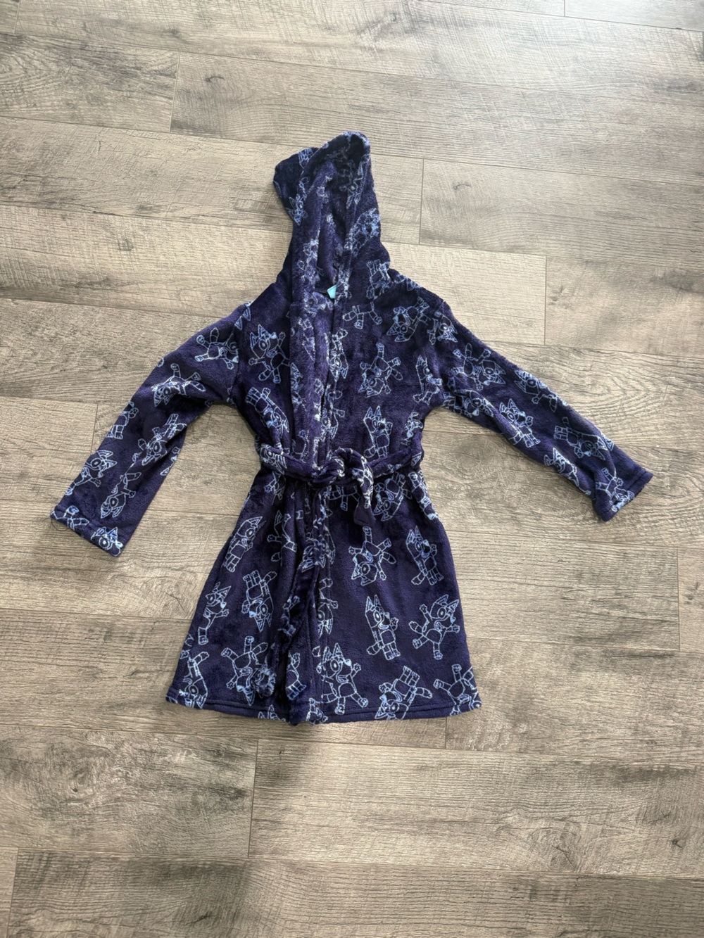 Kids bluey robe with belt